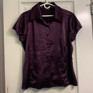 Purple Satin Blouse